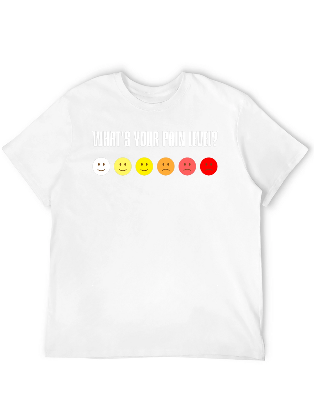 Pain Level Smiley Face Black T-Shirt