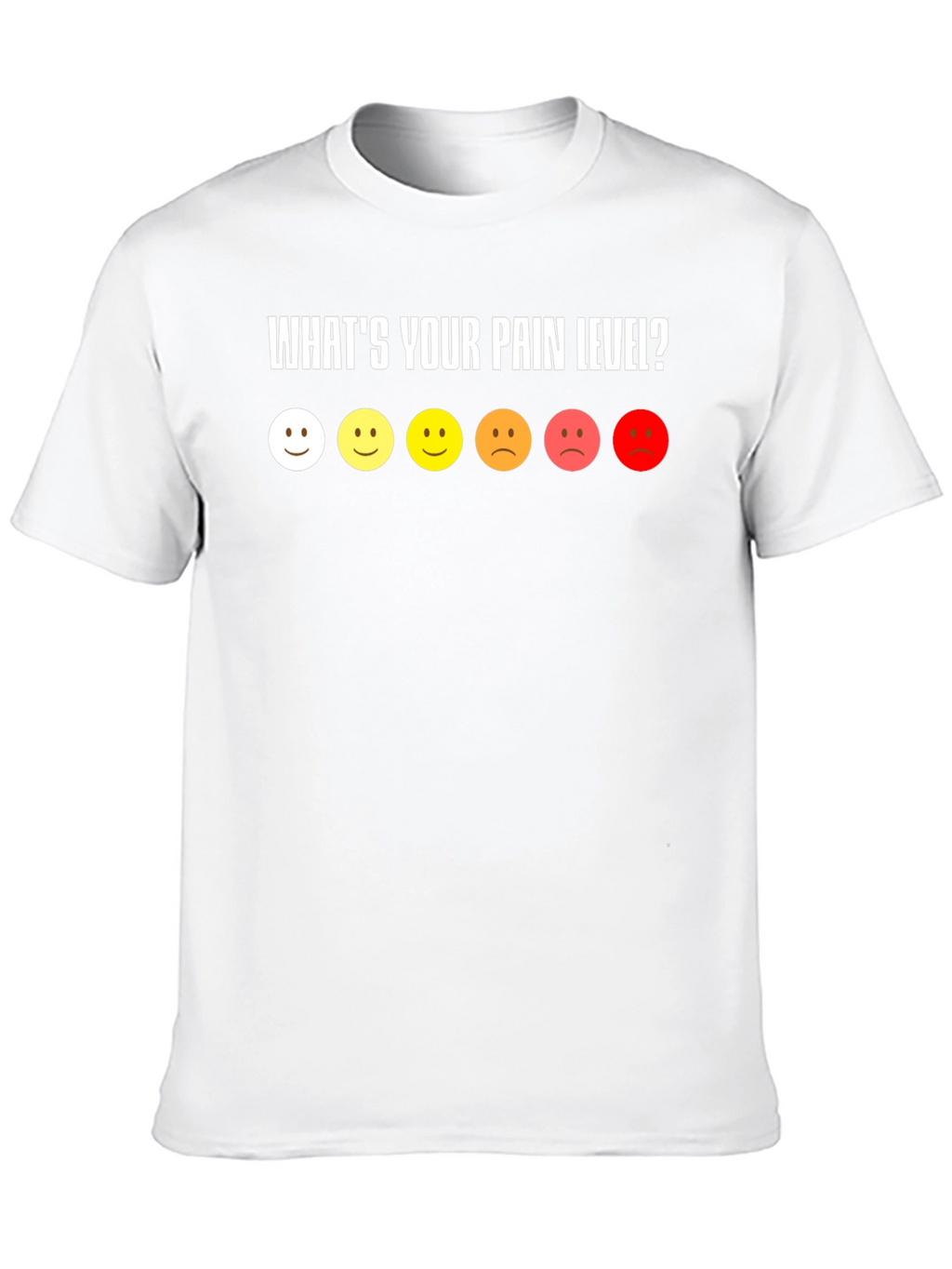Pain Level Smiley Face Black T-Shirt