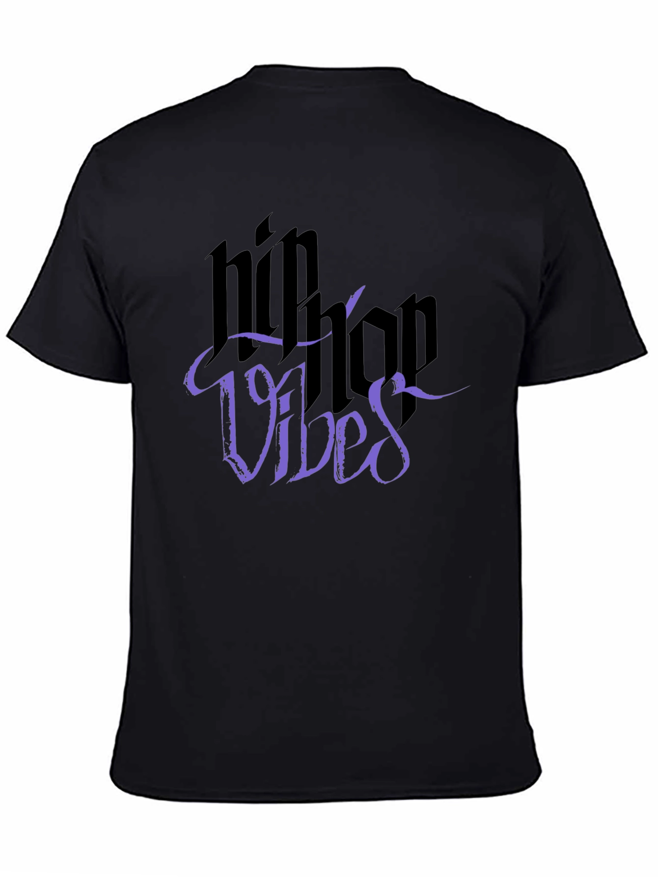 Hip Hop Vibes Graphic T-Shirt - Mens Black Tee