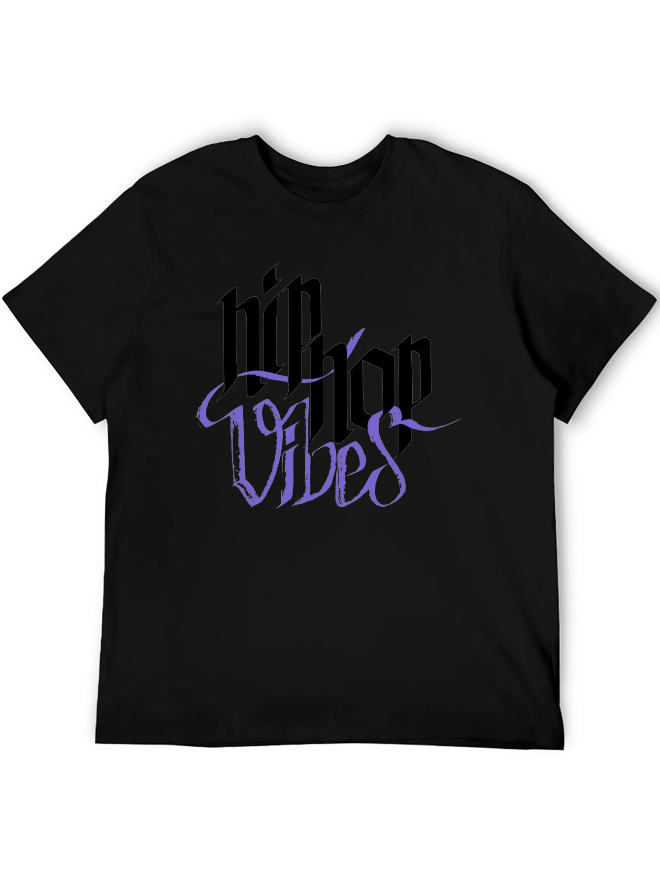 Hip Hop Vibes Graphic T-Shirt - Mens Black Tee