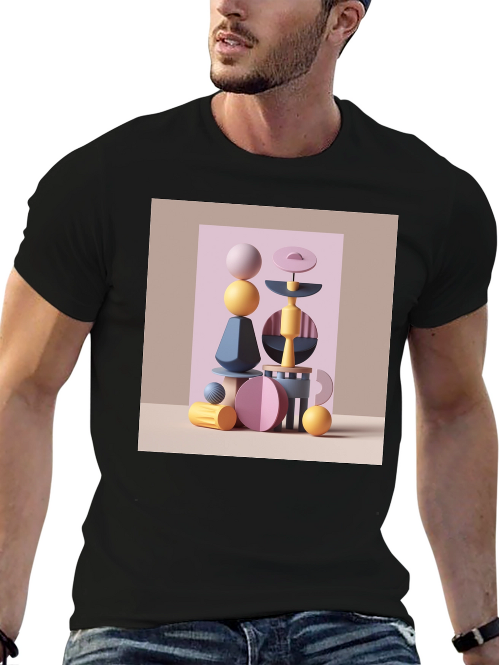Abstract Shapes Graphic Tee - Modern Art Shirt