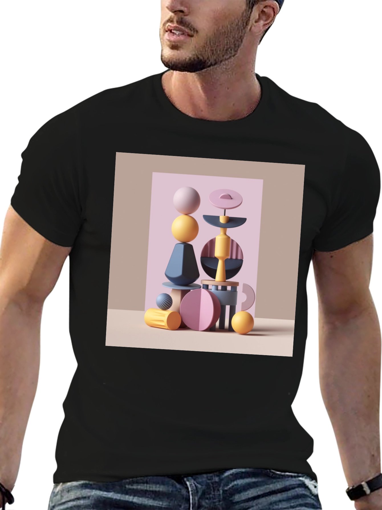 Abstract Shapes Graphic Tee - Modern Art Shirt