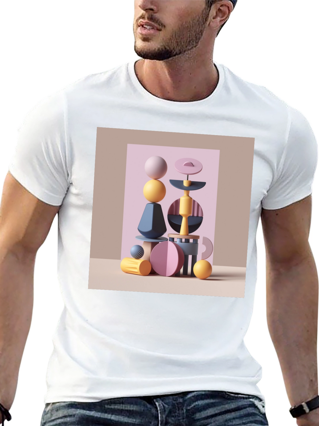 Abstract Shapes Graphic Tee - Modern Art Shirt