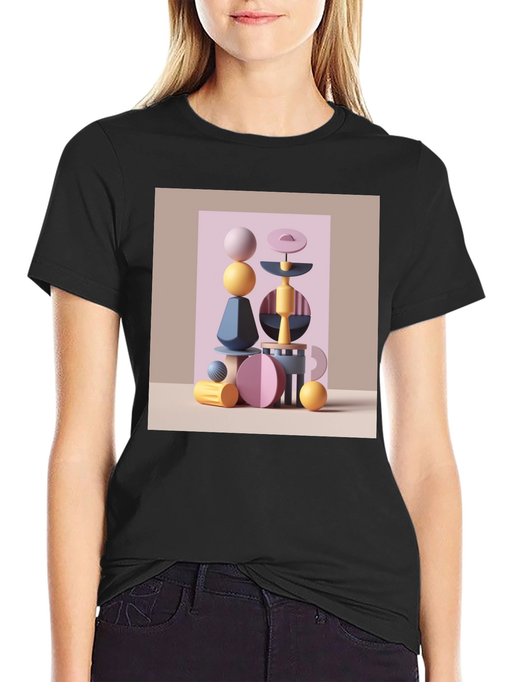 Abstract Shapes Graphic Tee - Modern Art Shirt