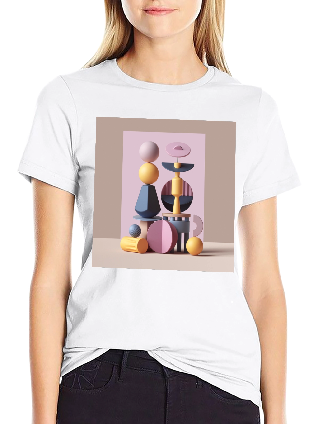 Abstract Shapes Graphic Tee - Modern Art Shirt