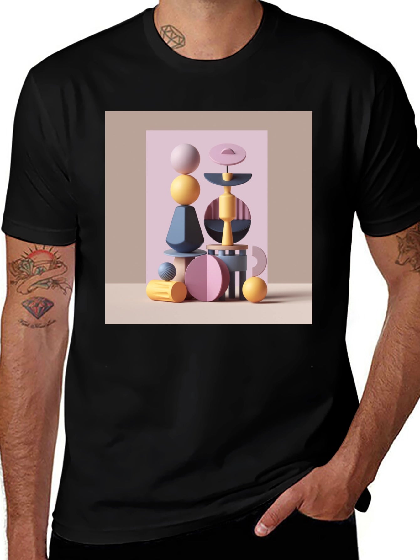 Abstract Shapes Graphic Tee - Modern Art Shirt