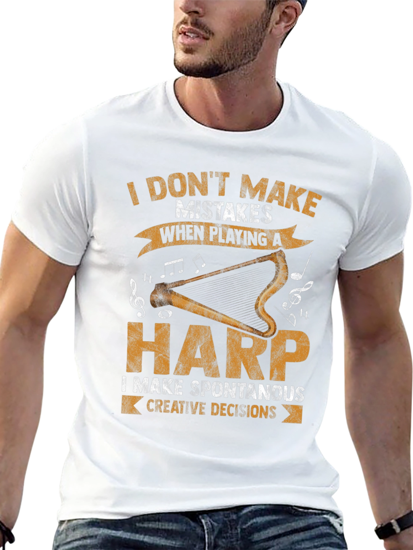 Harp Player T-Shirt: I Dont Make Mistakes