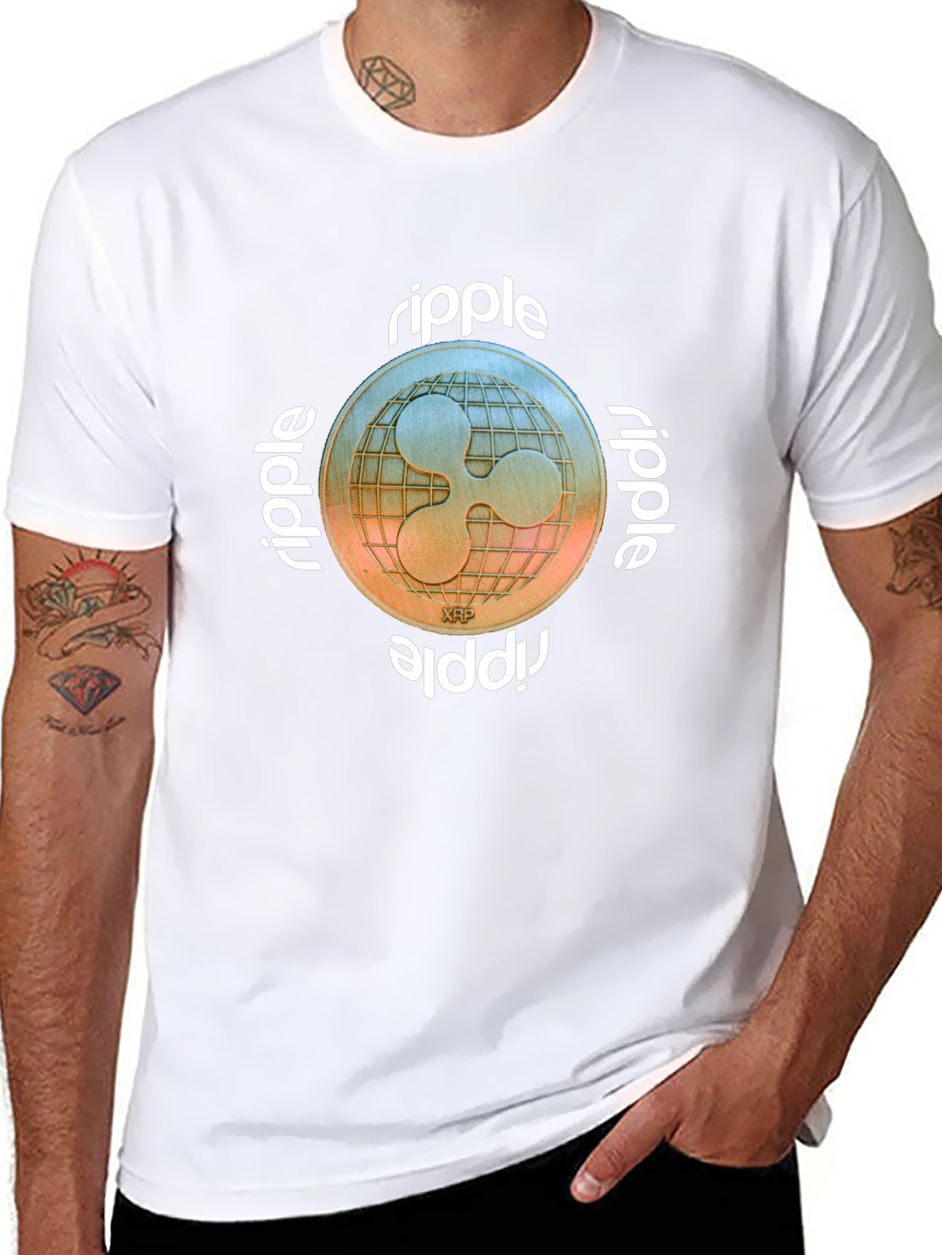 Ripple XRP Crypto T-Shirt - Black Cryptocurrency Tee