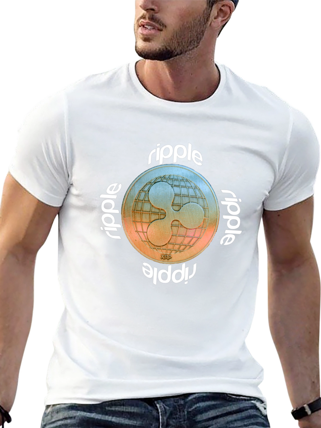 Ripple XRP Crypto T-Shirt - Black Cryptocurrency Tee