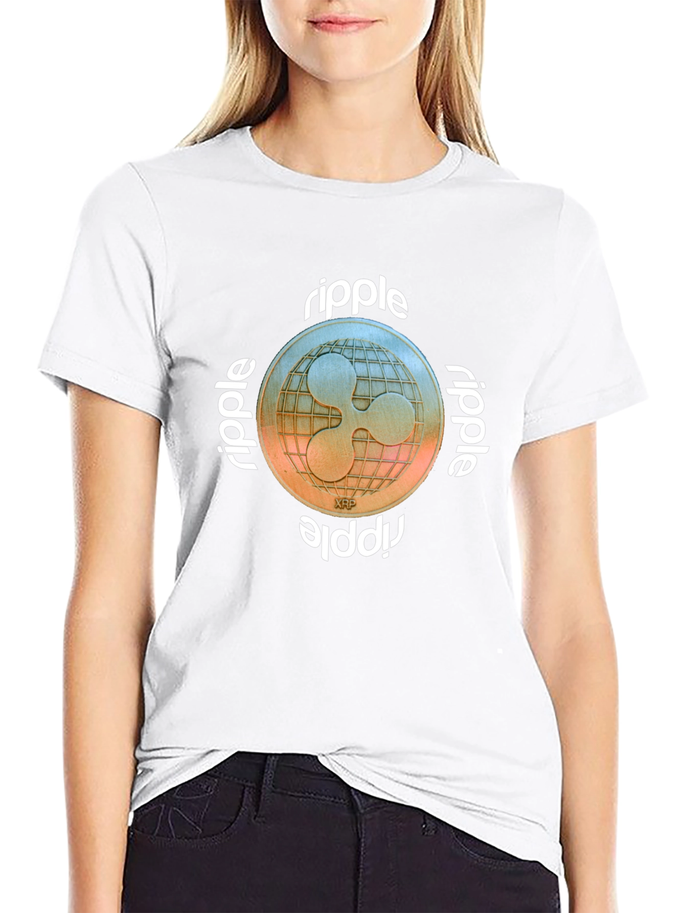 Ripple XRP Crypto T-Shirt - Black Cryptocurrency Tee