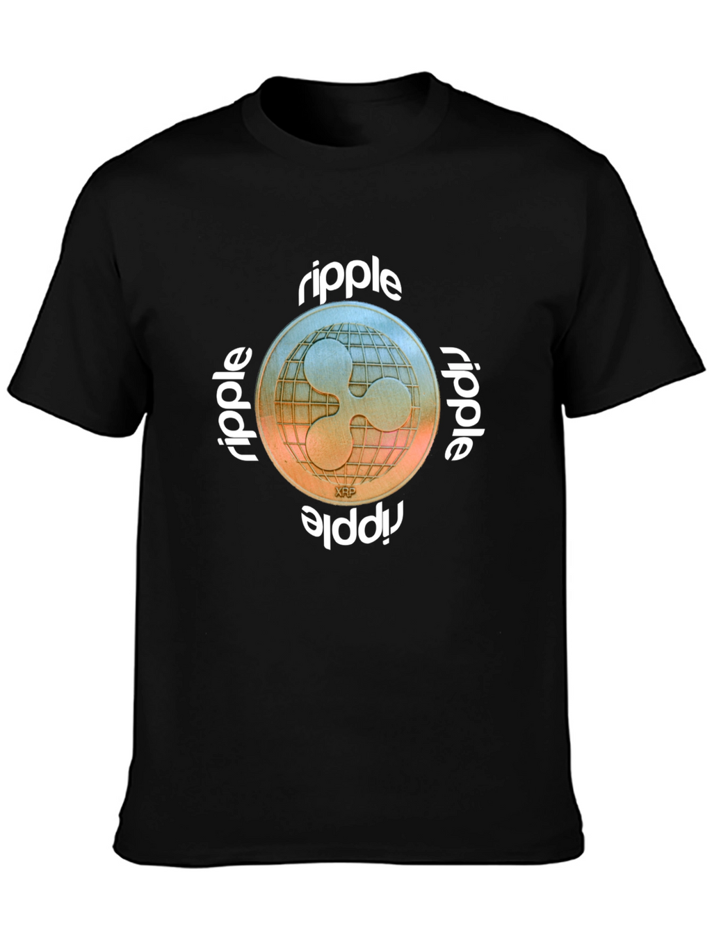 Ripple XRP Crypto T-Shirt - Black Cryptocurrency Tee