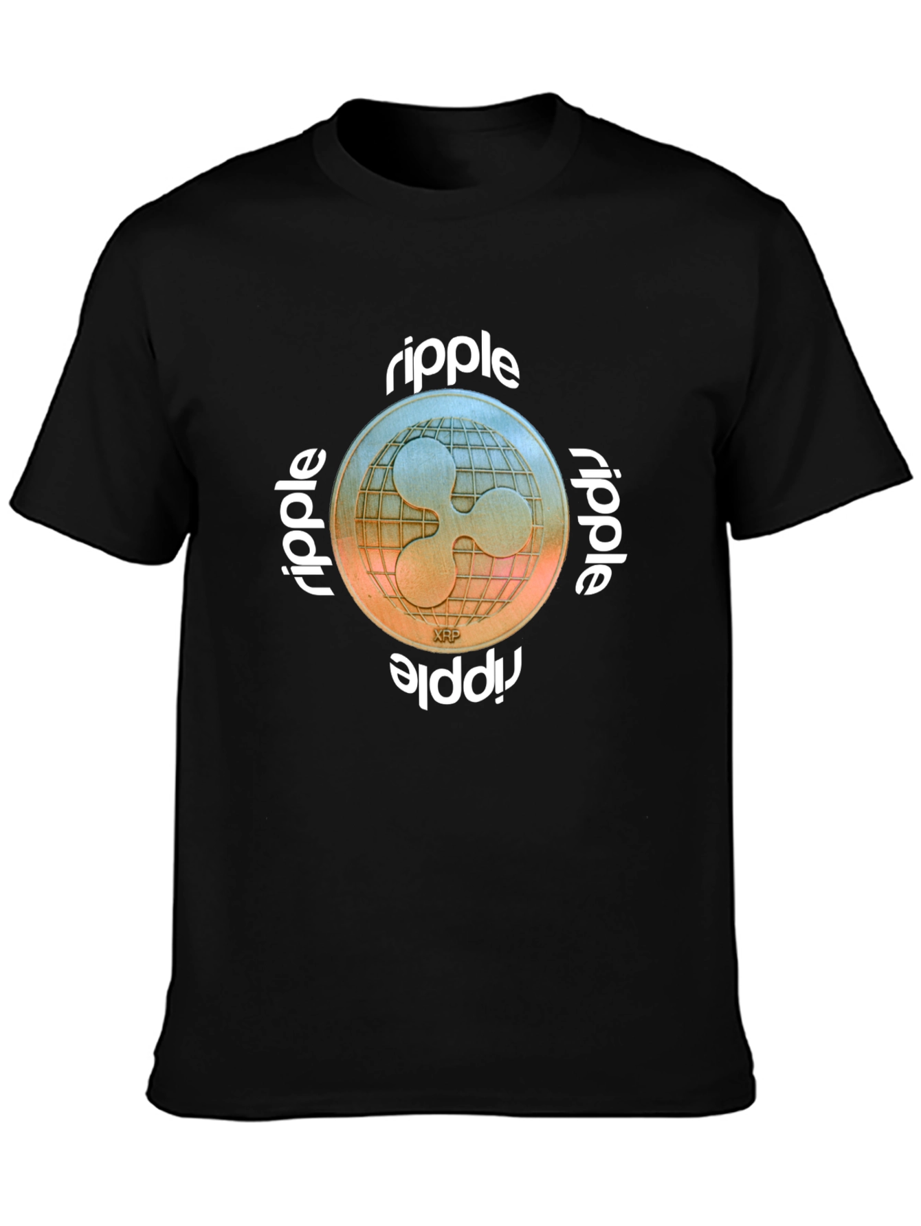 Ripple XRP Crypto T-Shirt - Black Cryptocurrency Tee