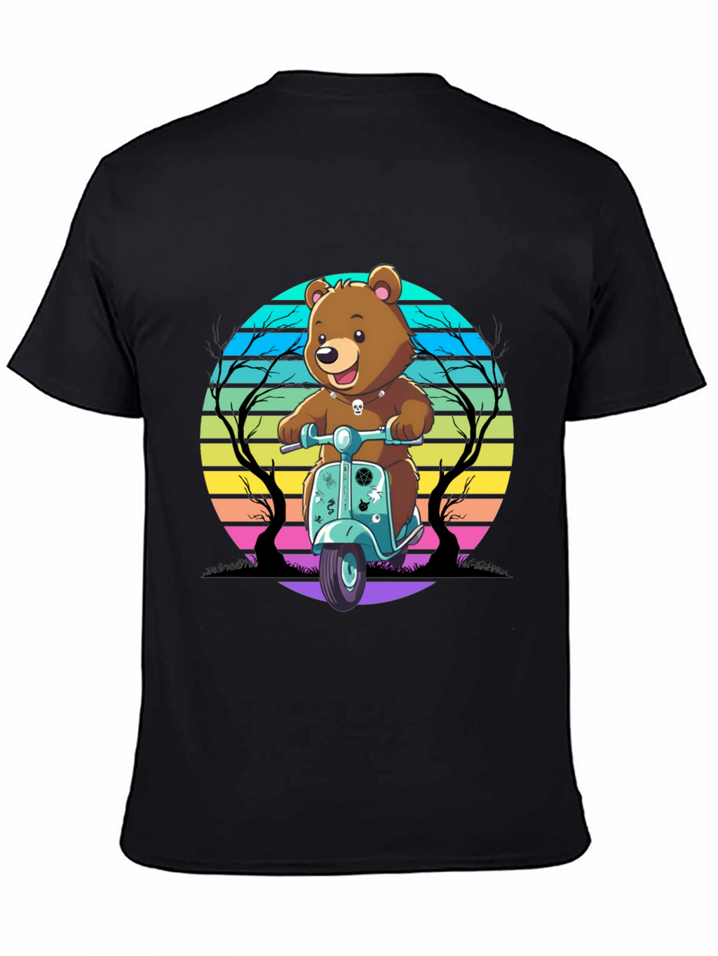 Bear on Scooter Graphic Tee