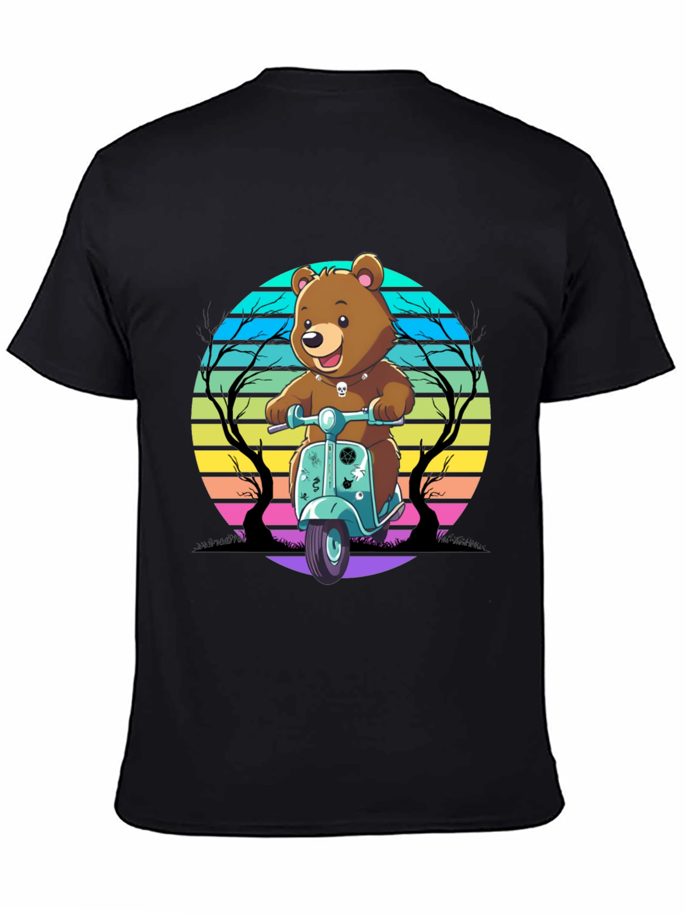 Bear on Scooter Graphic Tee