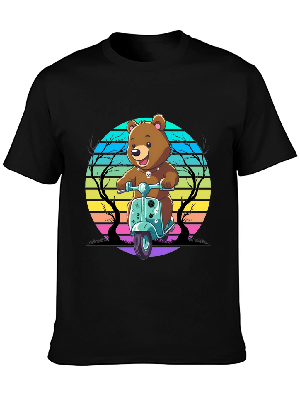 Bear on Scooter Graphic Tee