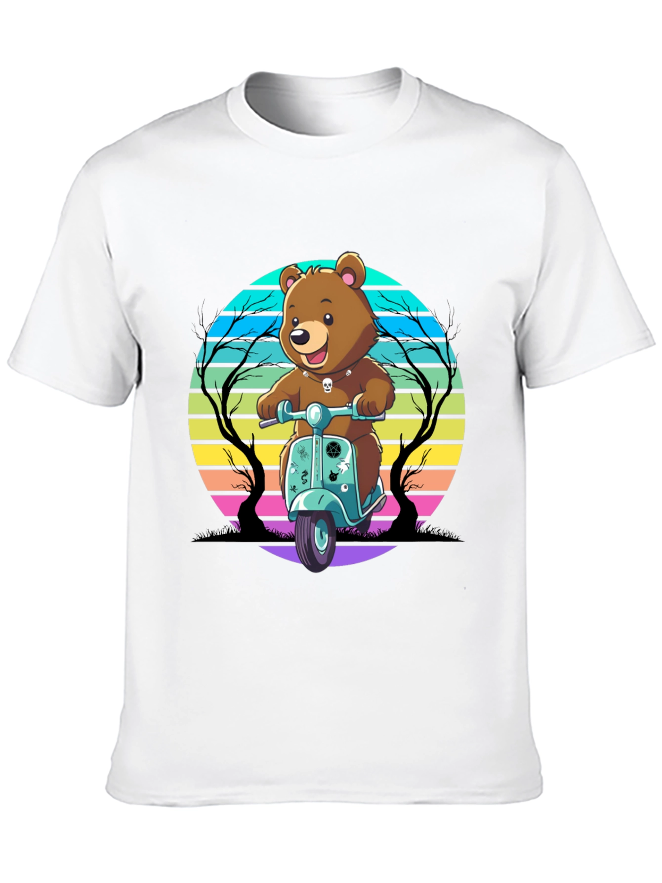 Bear on Scooter Graphic Tee