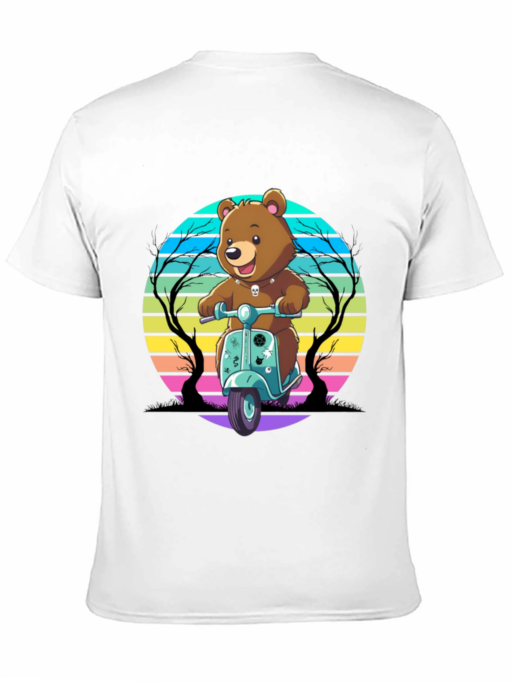 Bear on Scooter Graphic Tee