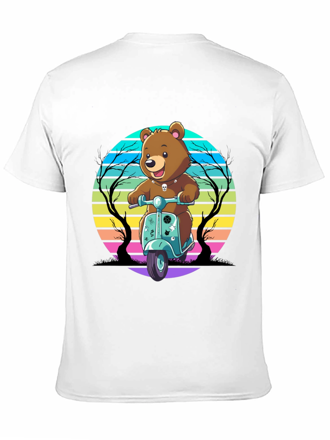 Bear on Scooter Graphic Tee