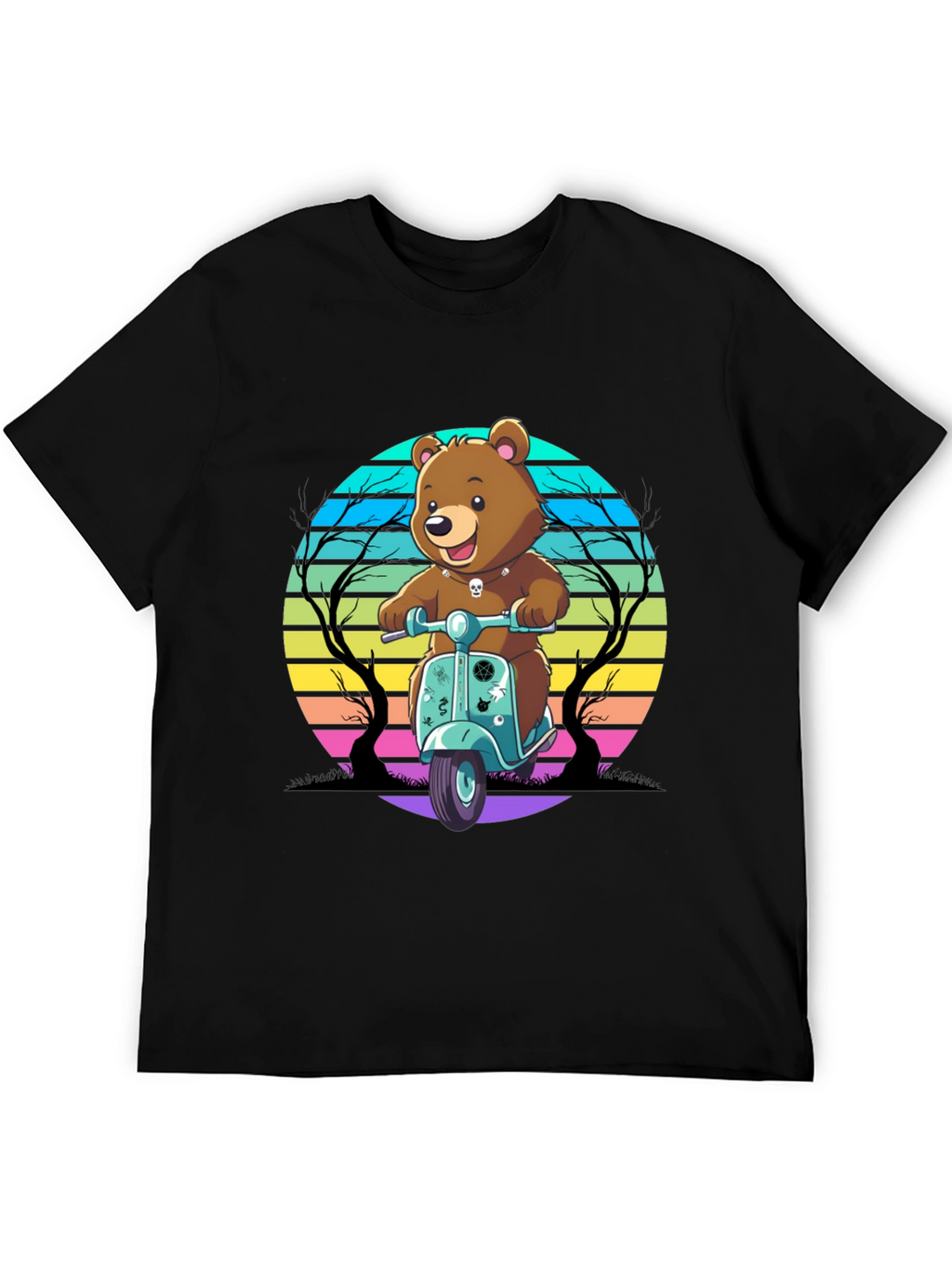 Bear on Scooter Graphic Tee