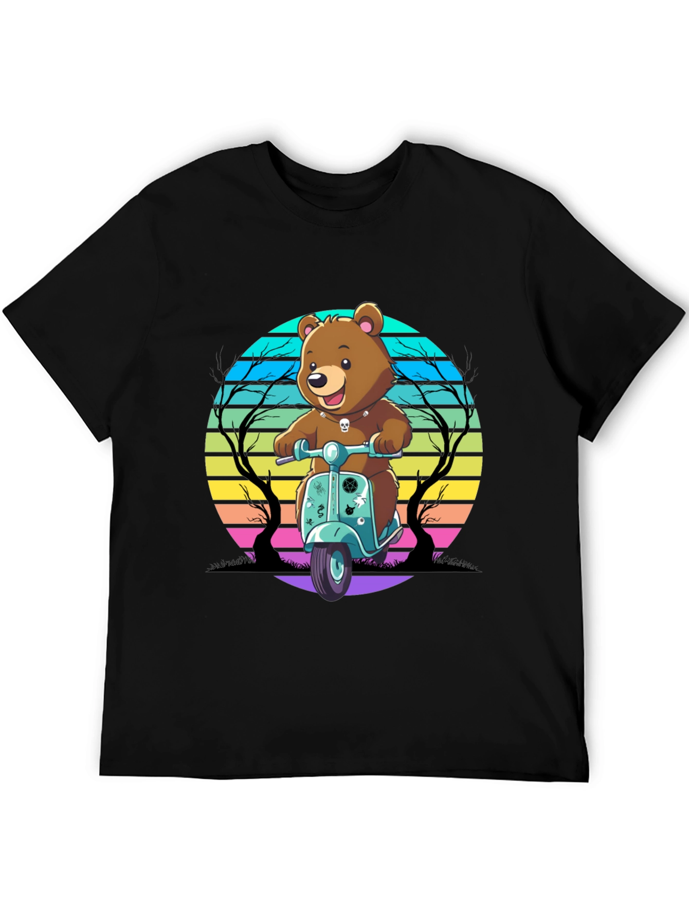 Bear on Scooter Graphic Tee