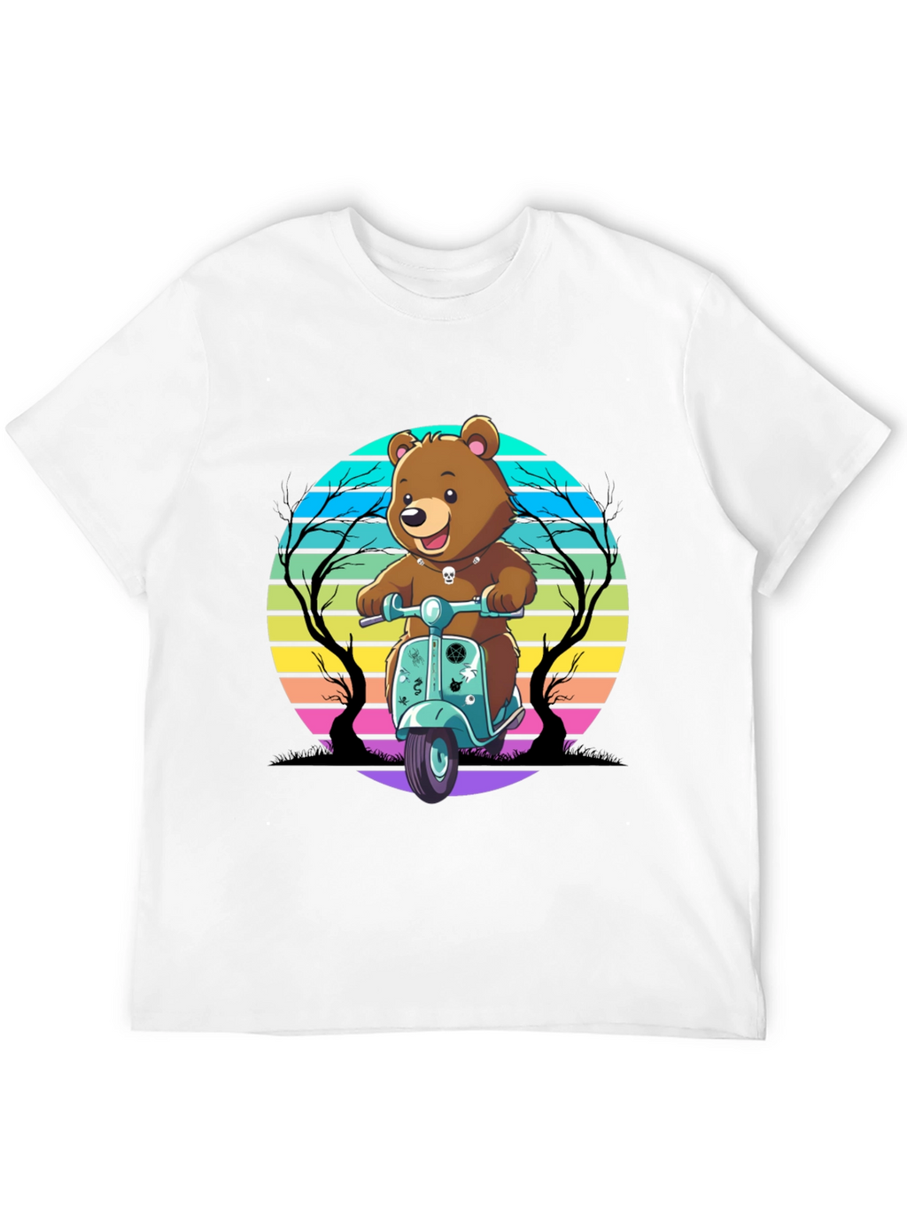 Bear on Scooter Graphic Tee