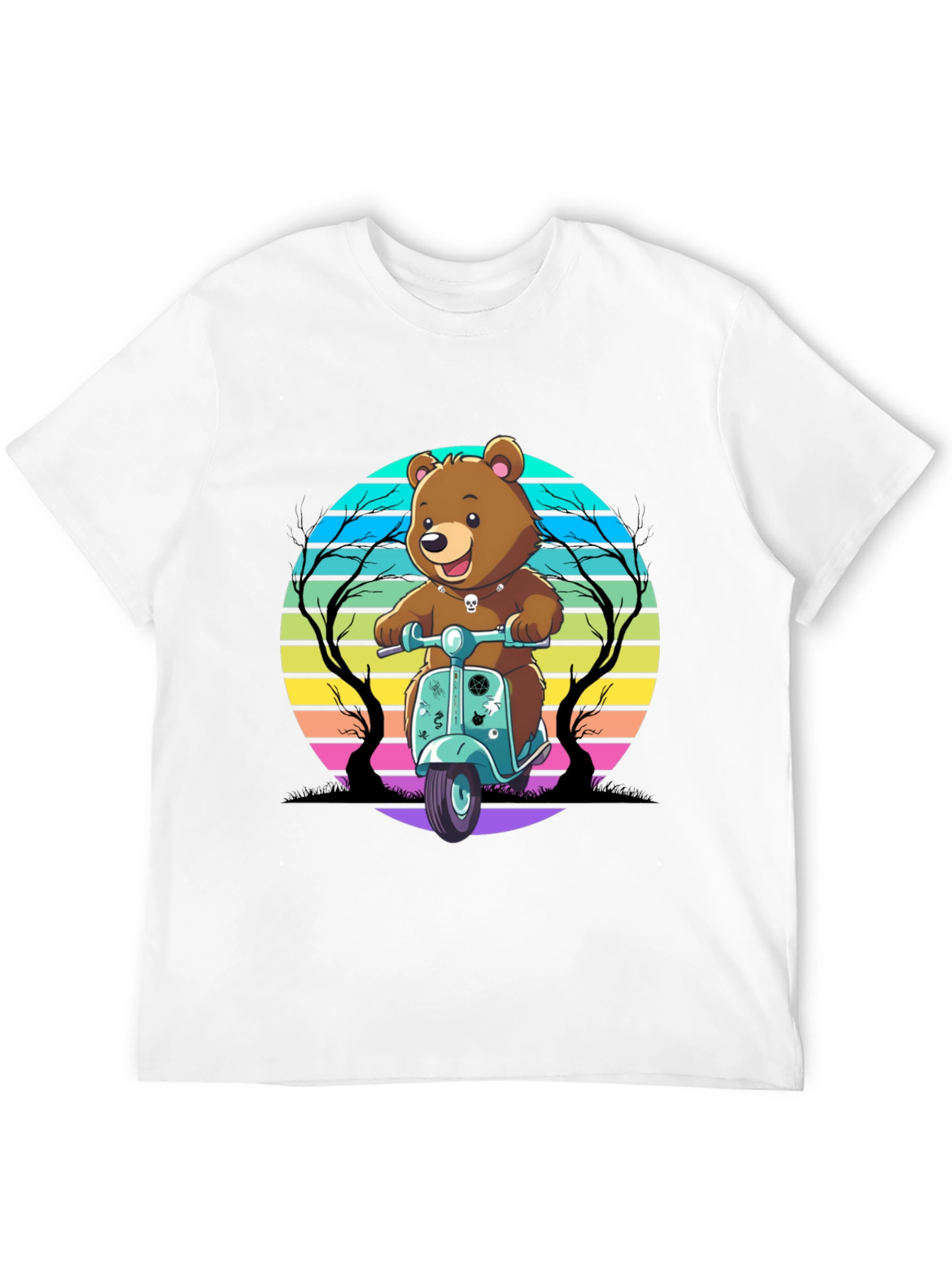 Bear on Scooter Graphic Tee