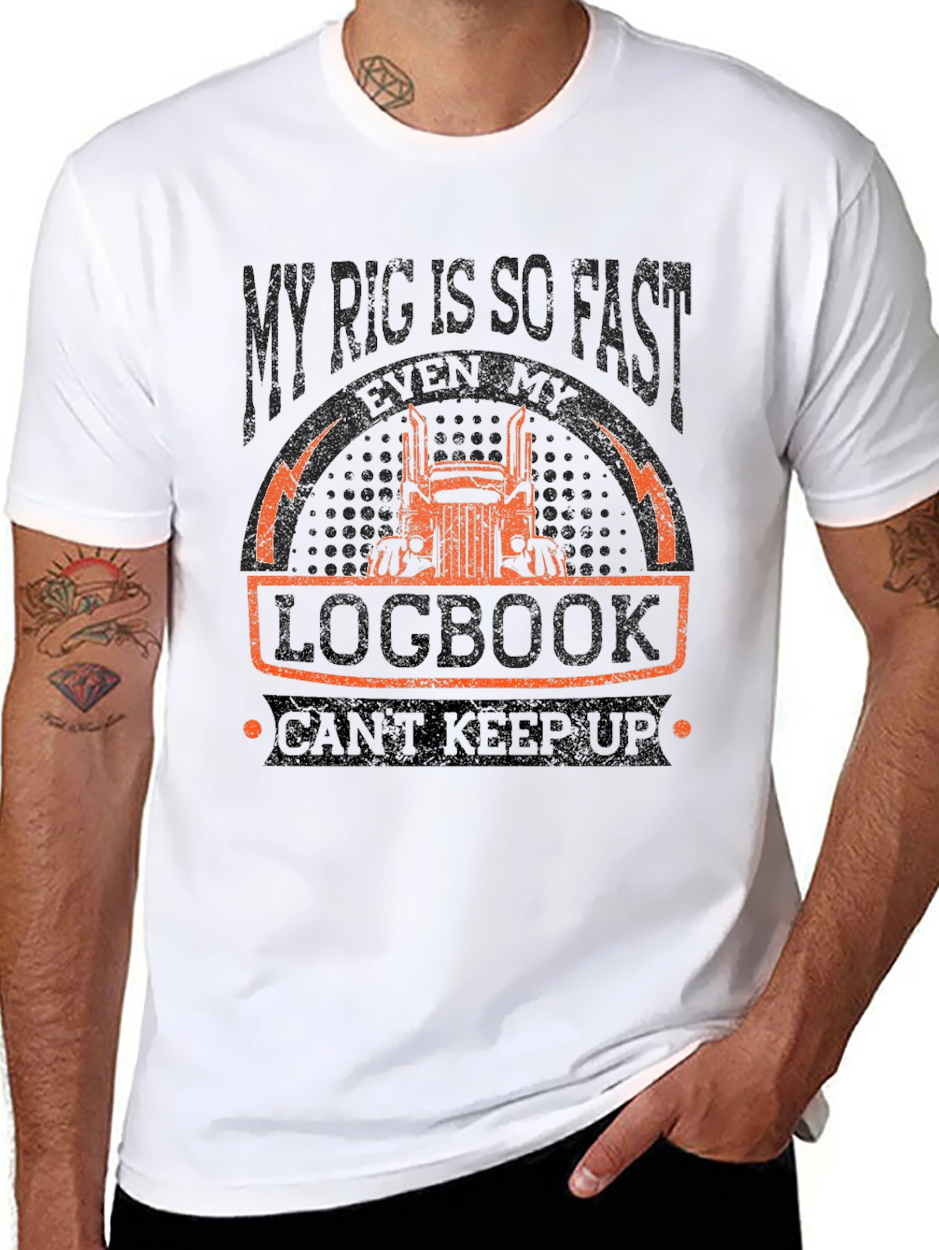 Funny Trucker T-Shirt - My Rig Is So Fast!