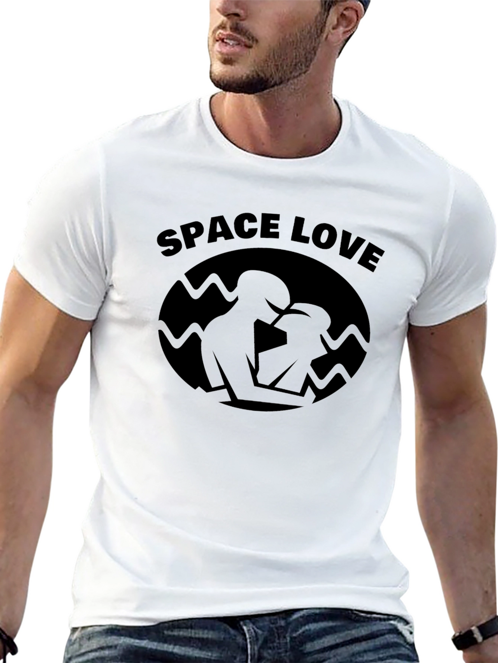 Space Love Graphic Tee - Classic Black