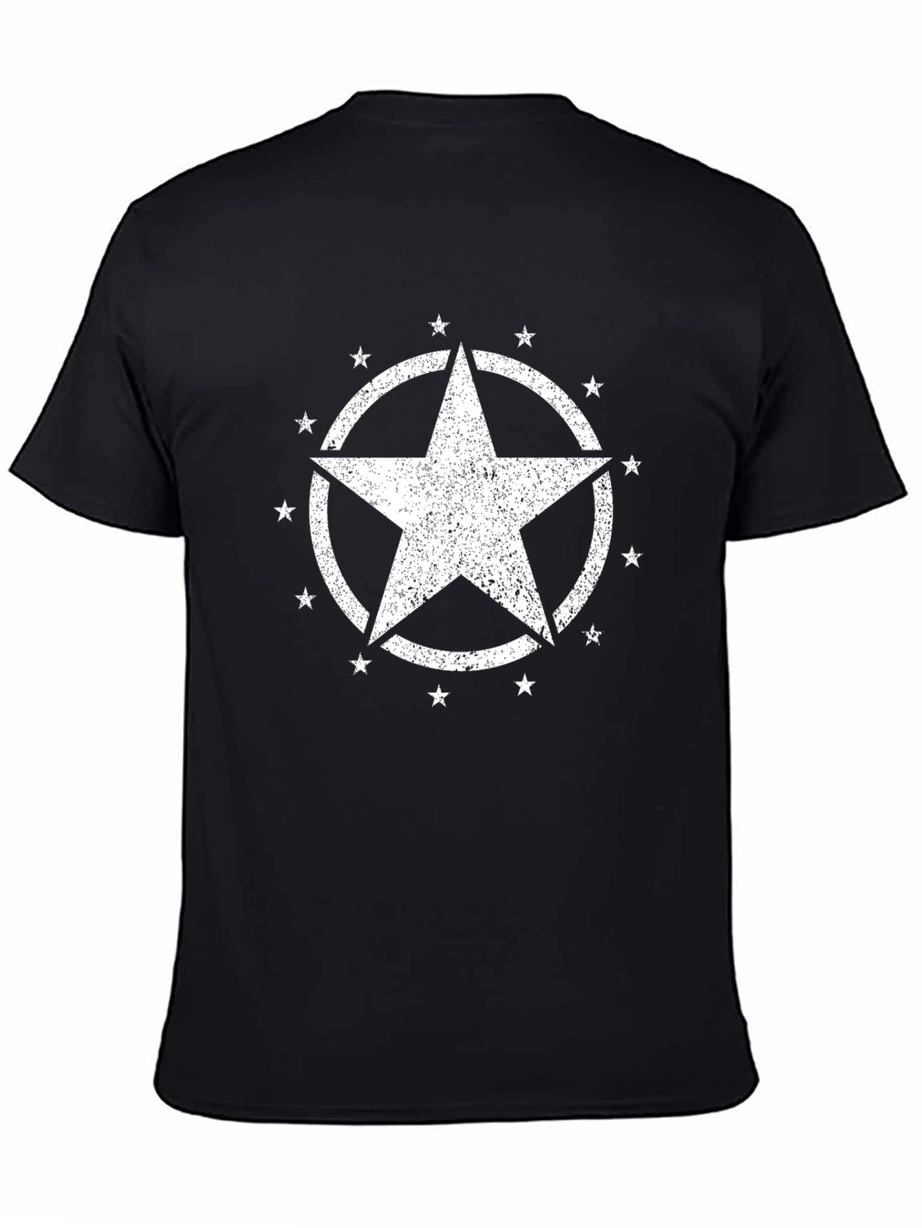 Vintage Star Graphic Tee - Mens Black T-Shirt