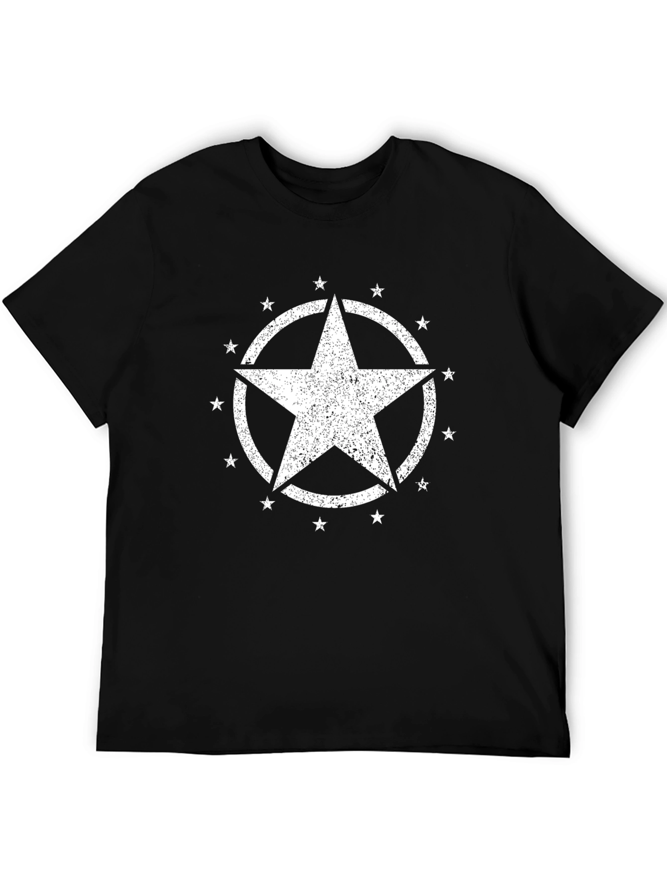 Vintage Star Graphic Tee - Mens Black T-Shirt