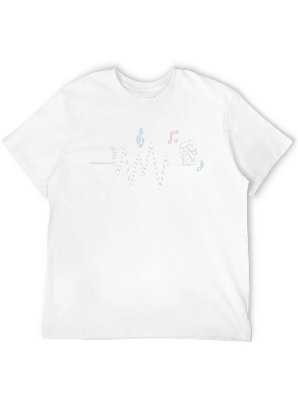 Music Heartbeat Graphic Black T-Shirt