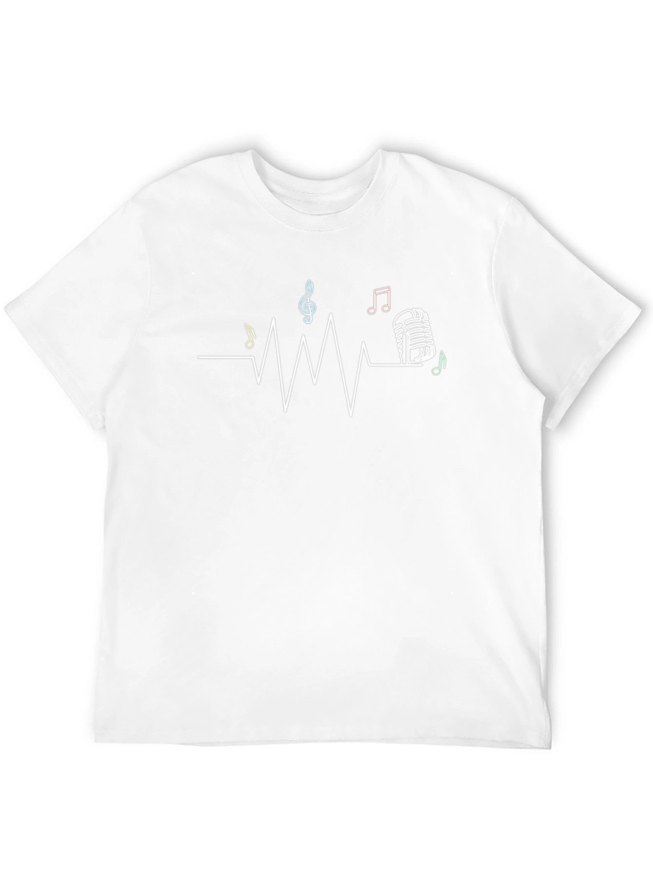 Music Heartbeat Graphic Black T-Shirt