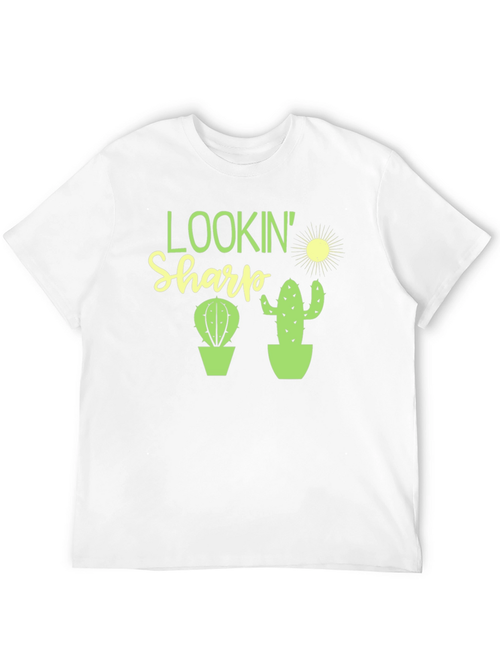 Lookin Sharp Cactus Graphic Tee - Black Cotton T-Shirt