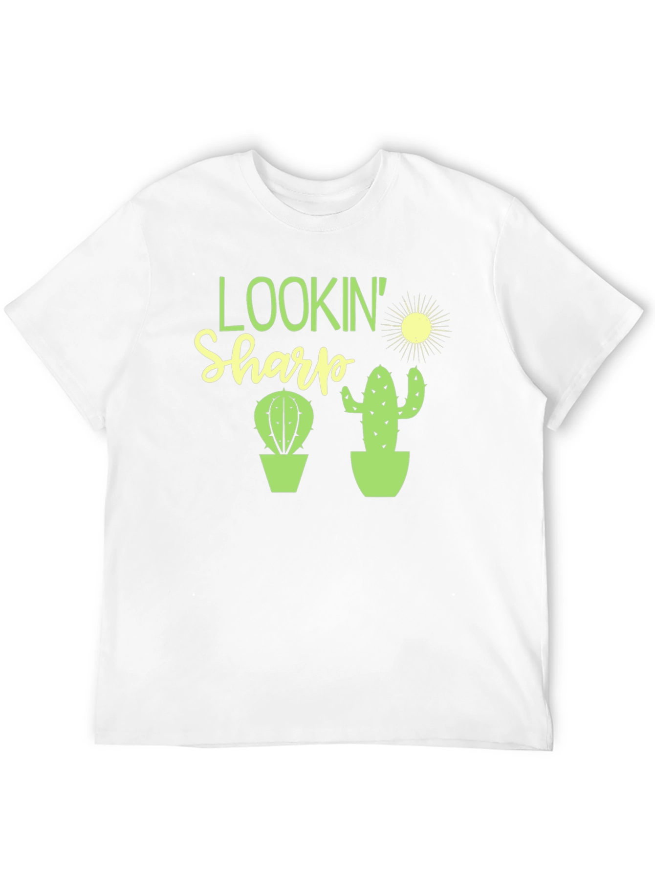 Lookin Sharp Cactus Graphic Tee - Black Cotton T-Shirt