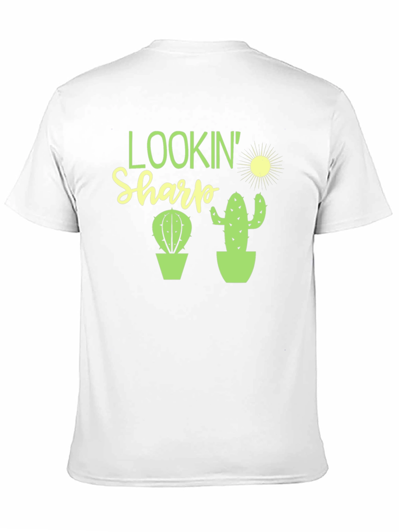 Lookin Sharp Cactus Graphic Tee - Black Cotton T-Shirt