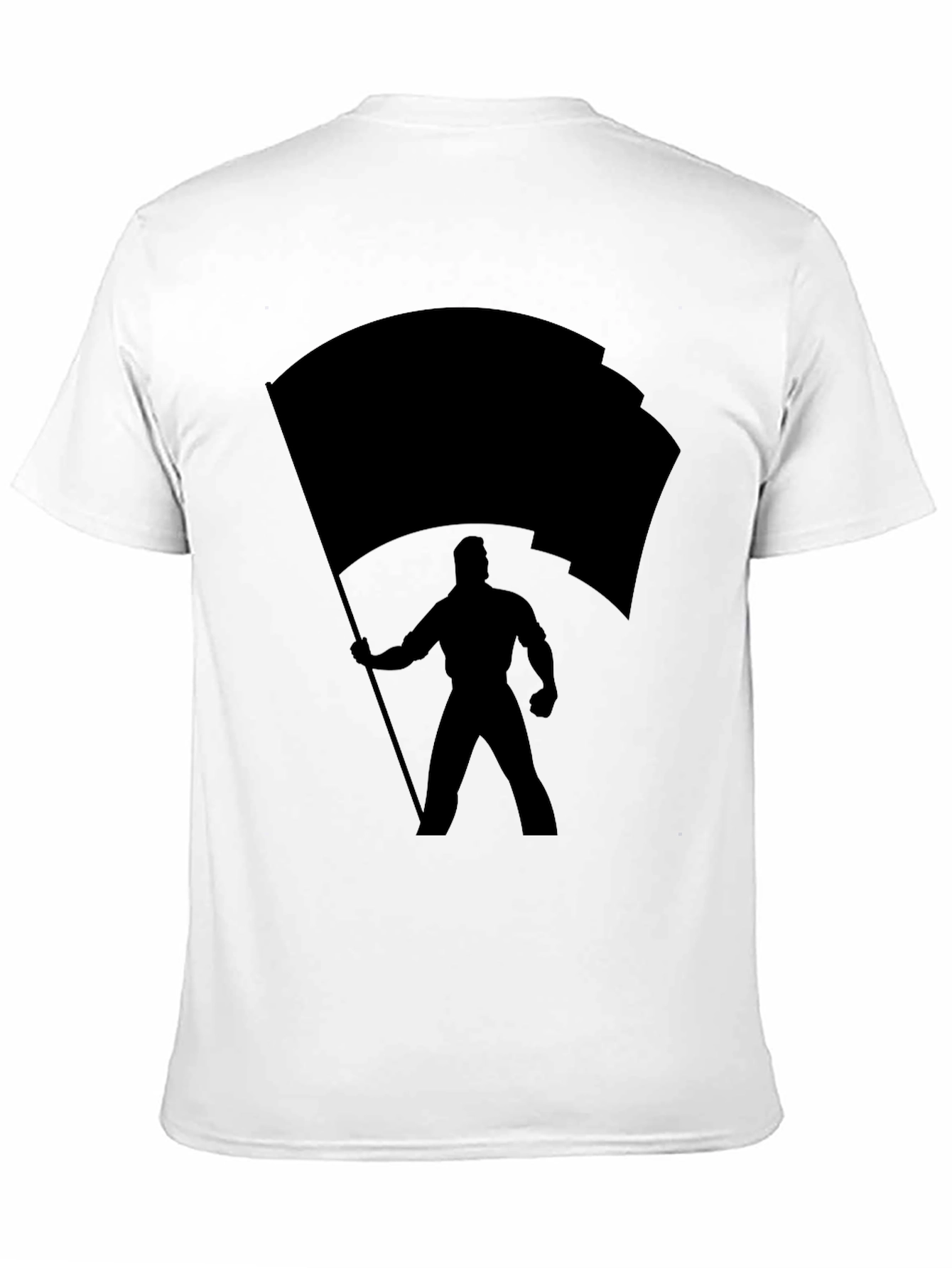 Black T-Shirt with Silhouette Design