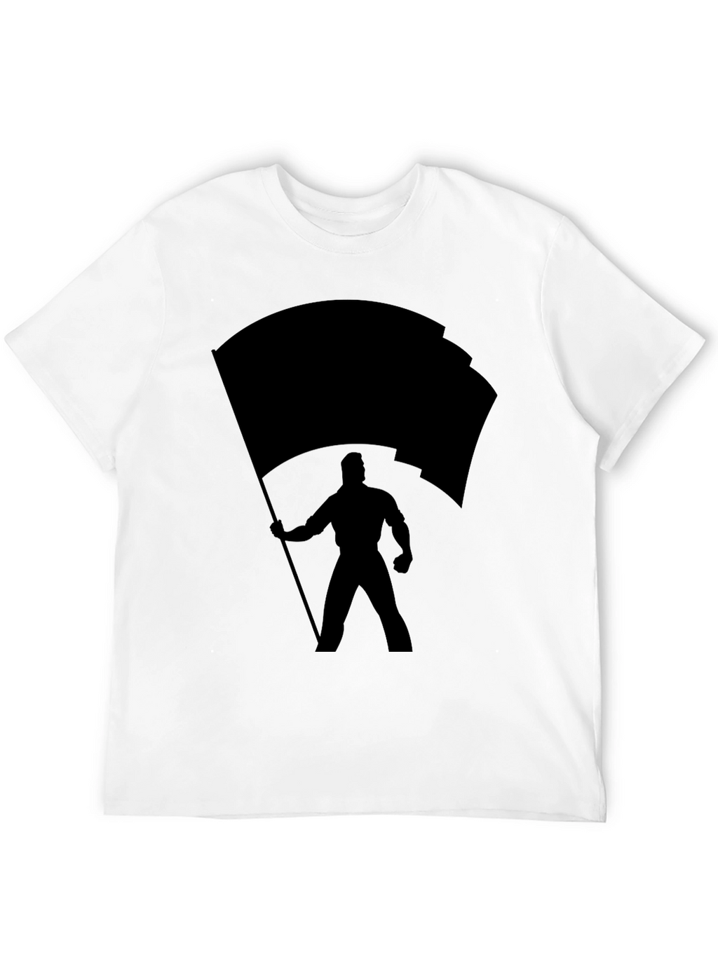 Black T-Shirt with Silhouette Design