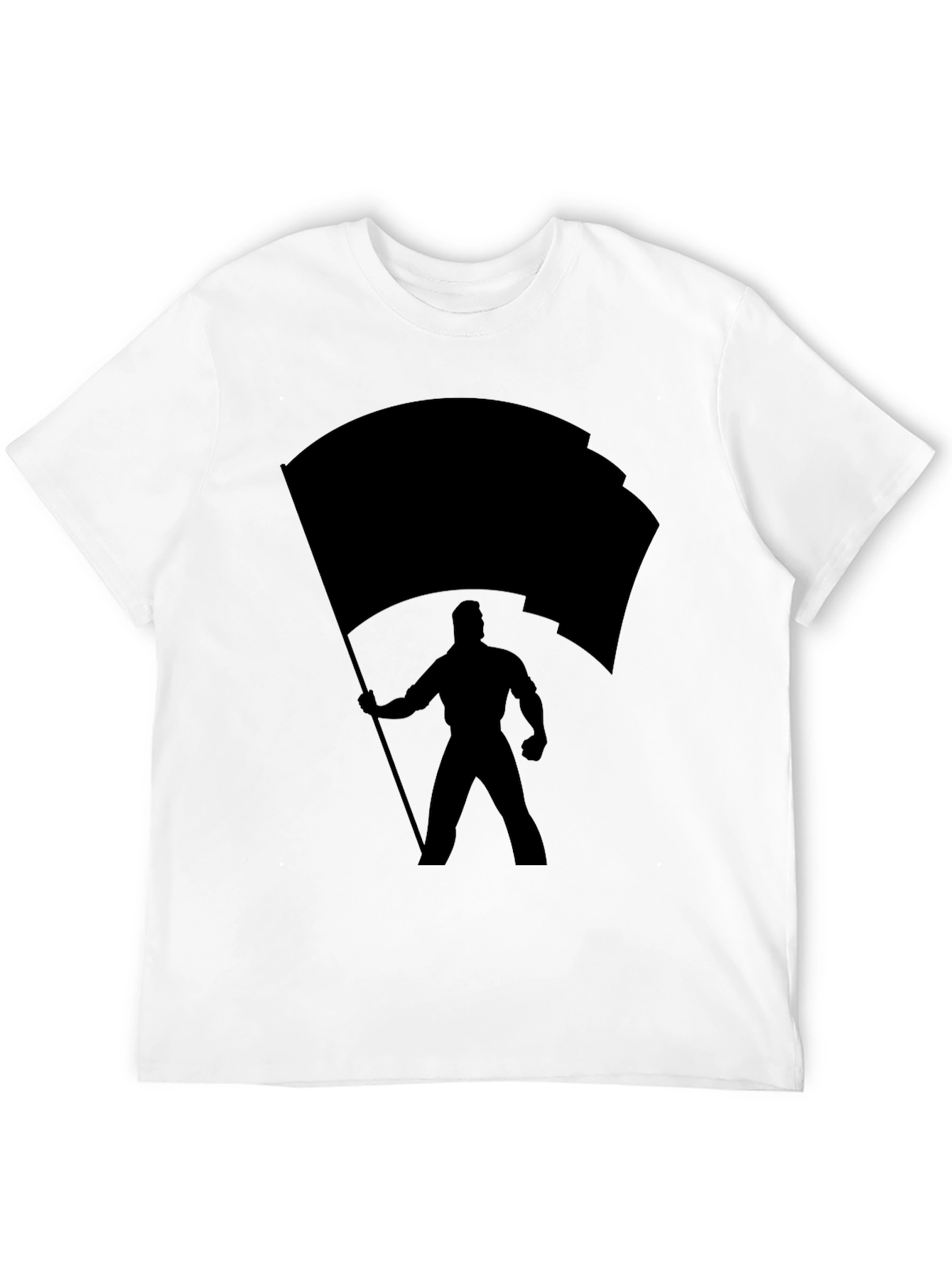 Black T-Shirt with Silhouette Design