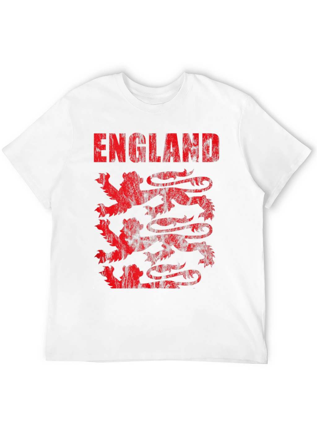 England Lions T-Shirt - Distressed Graphic Tee