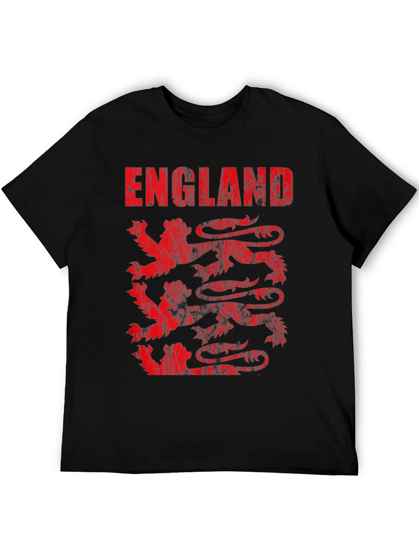England Lions T-Shirt - Distressed Graphic Tee