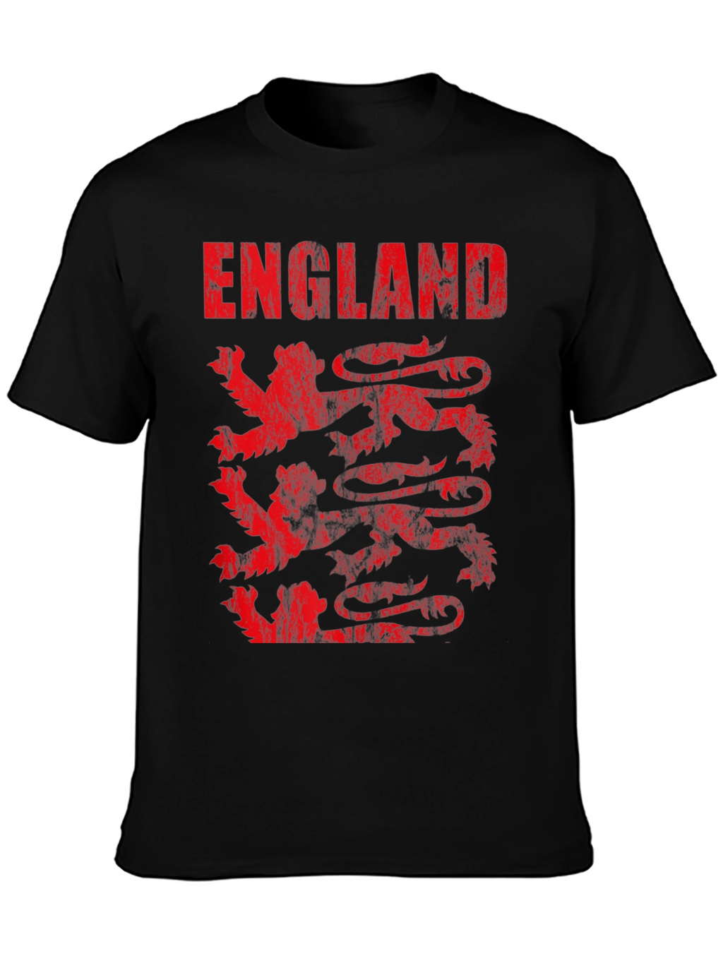England Lions T-Shirt - Distressed Graphic Tee