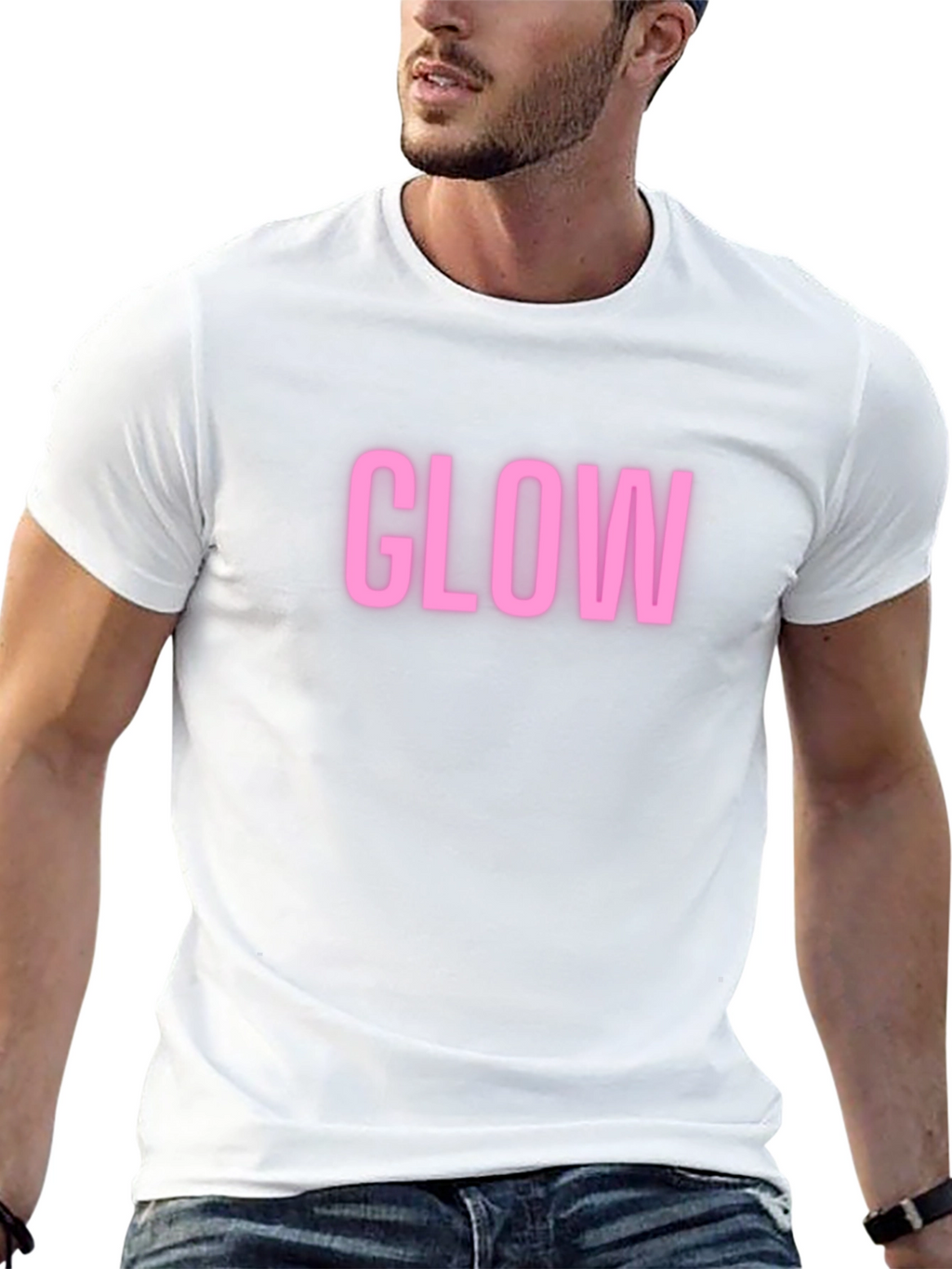 Glow Graphic Tee - Neon Pink Print