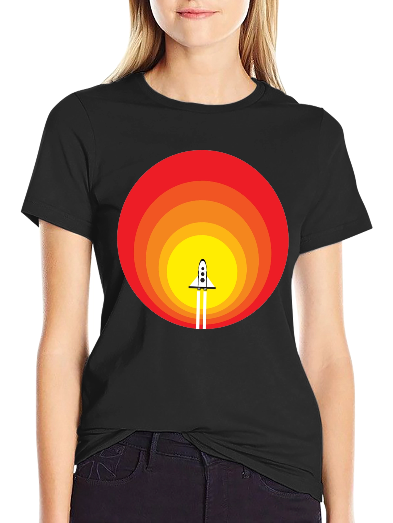 Retro Rocket Launch T-Shirt - Vintage Space Tee