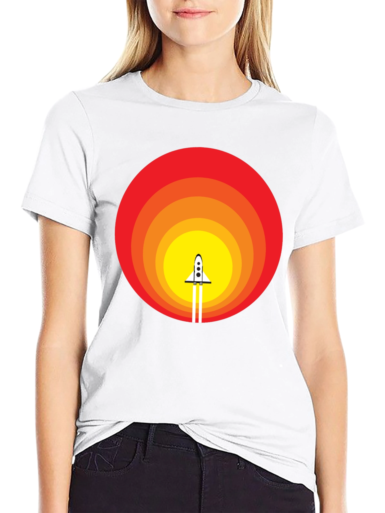 Retro Rocket Launch T-Shirt - Vintage Space Tee