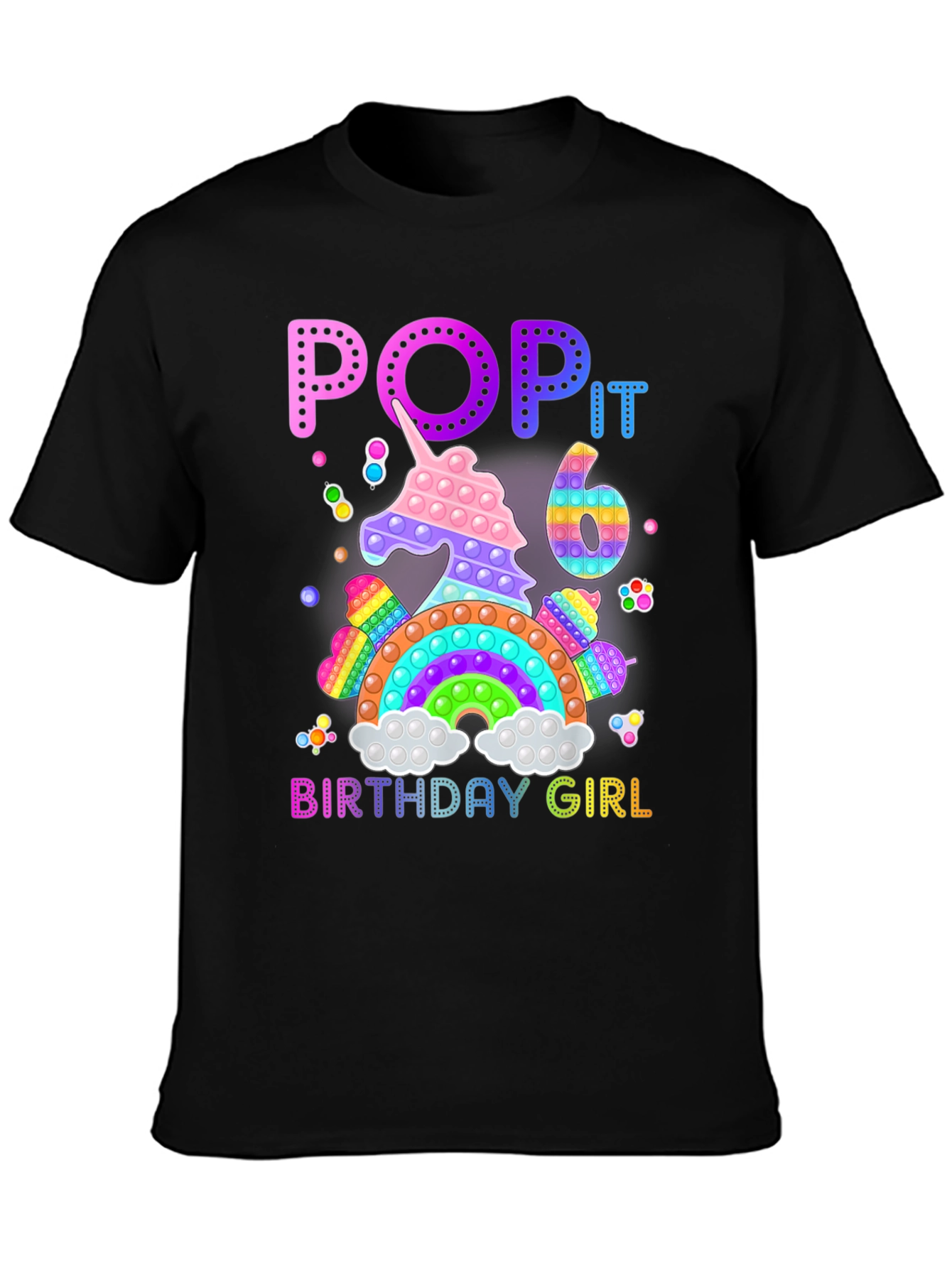 Pop It Birthday Girl T-Shirt - Size 6