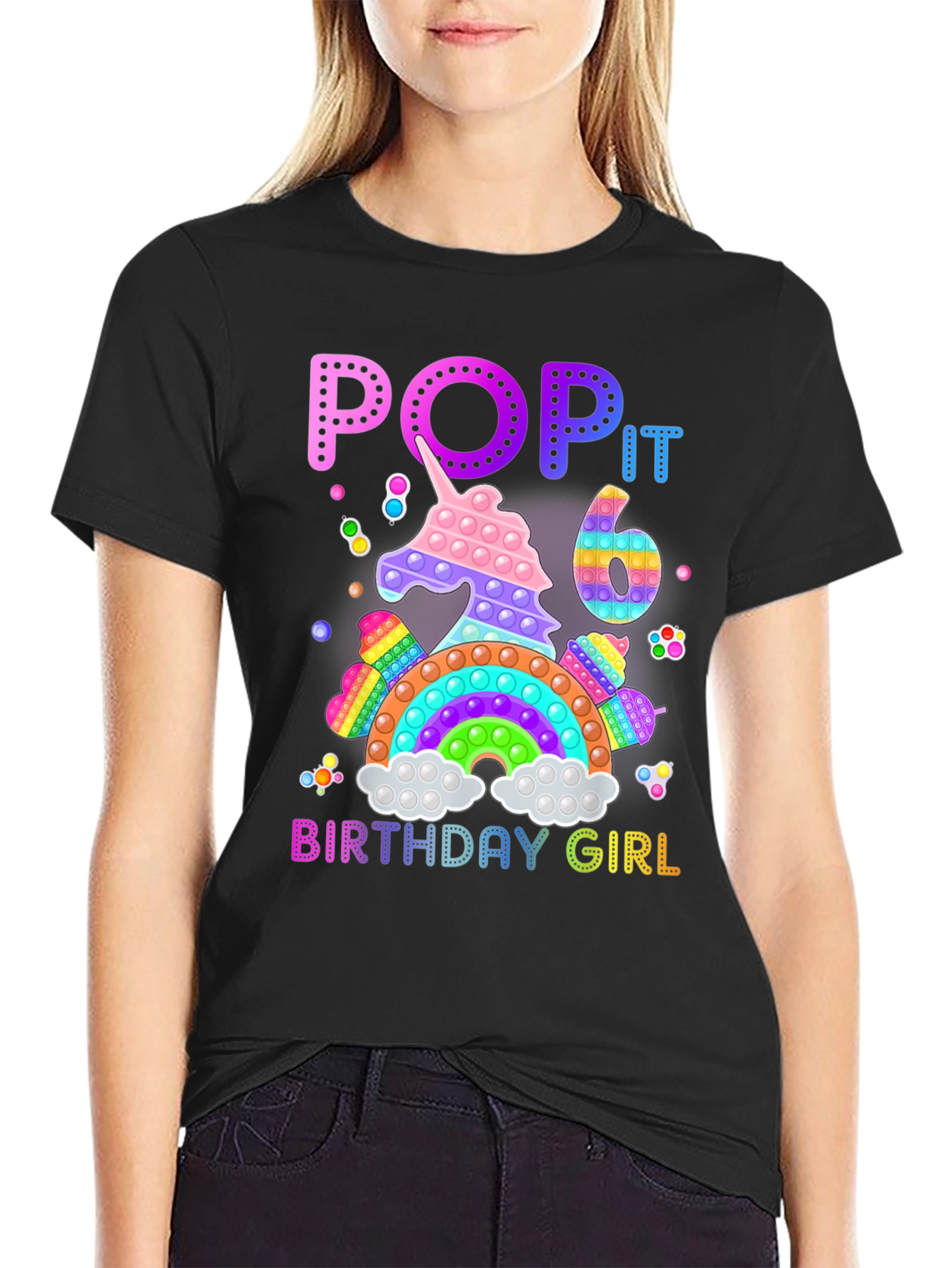 Pop It Birthday Girl T-Shirt - Size 6