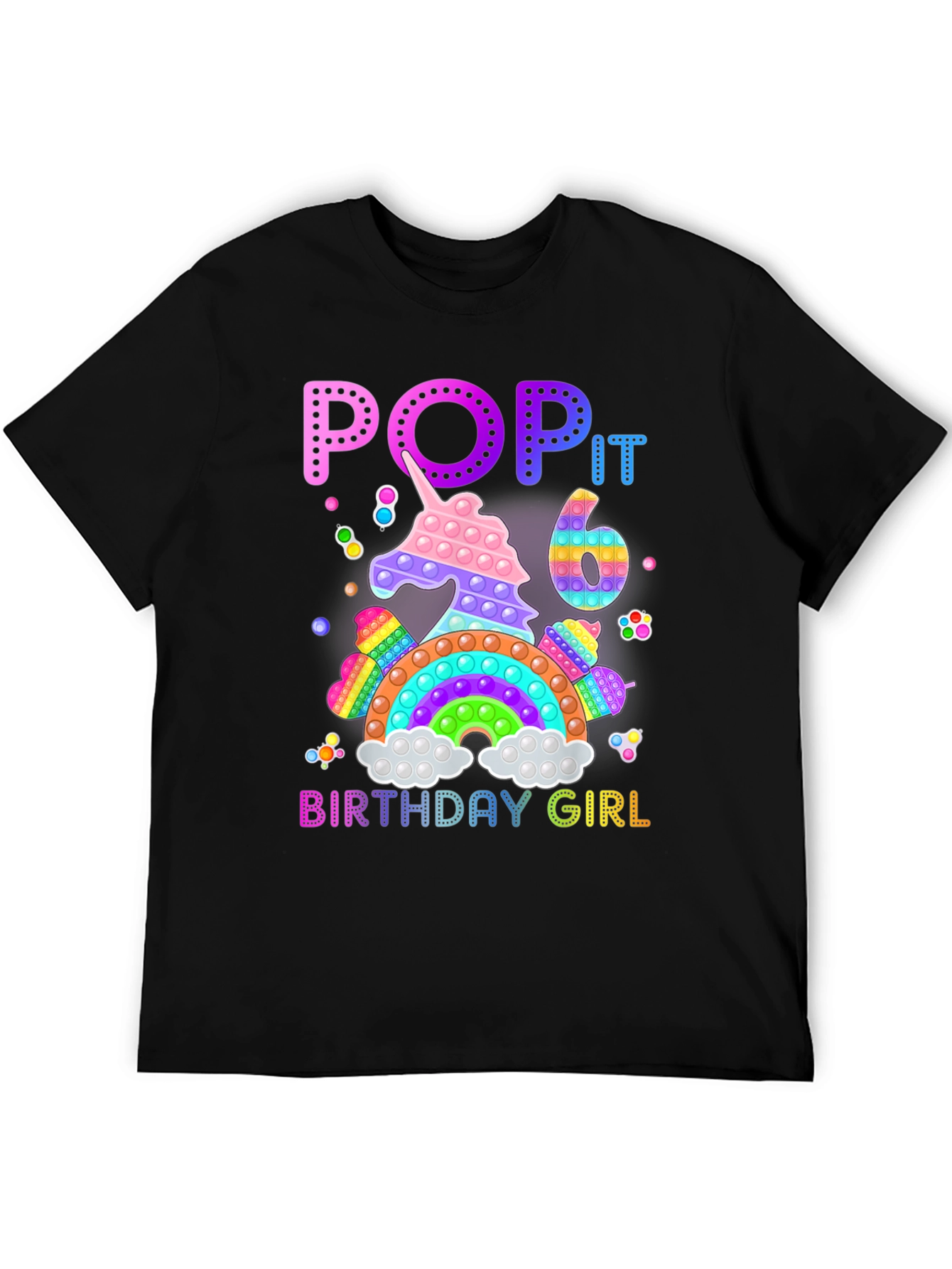 Pop It Birthday Girl T-Shirt - Size 6