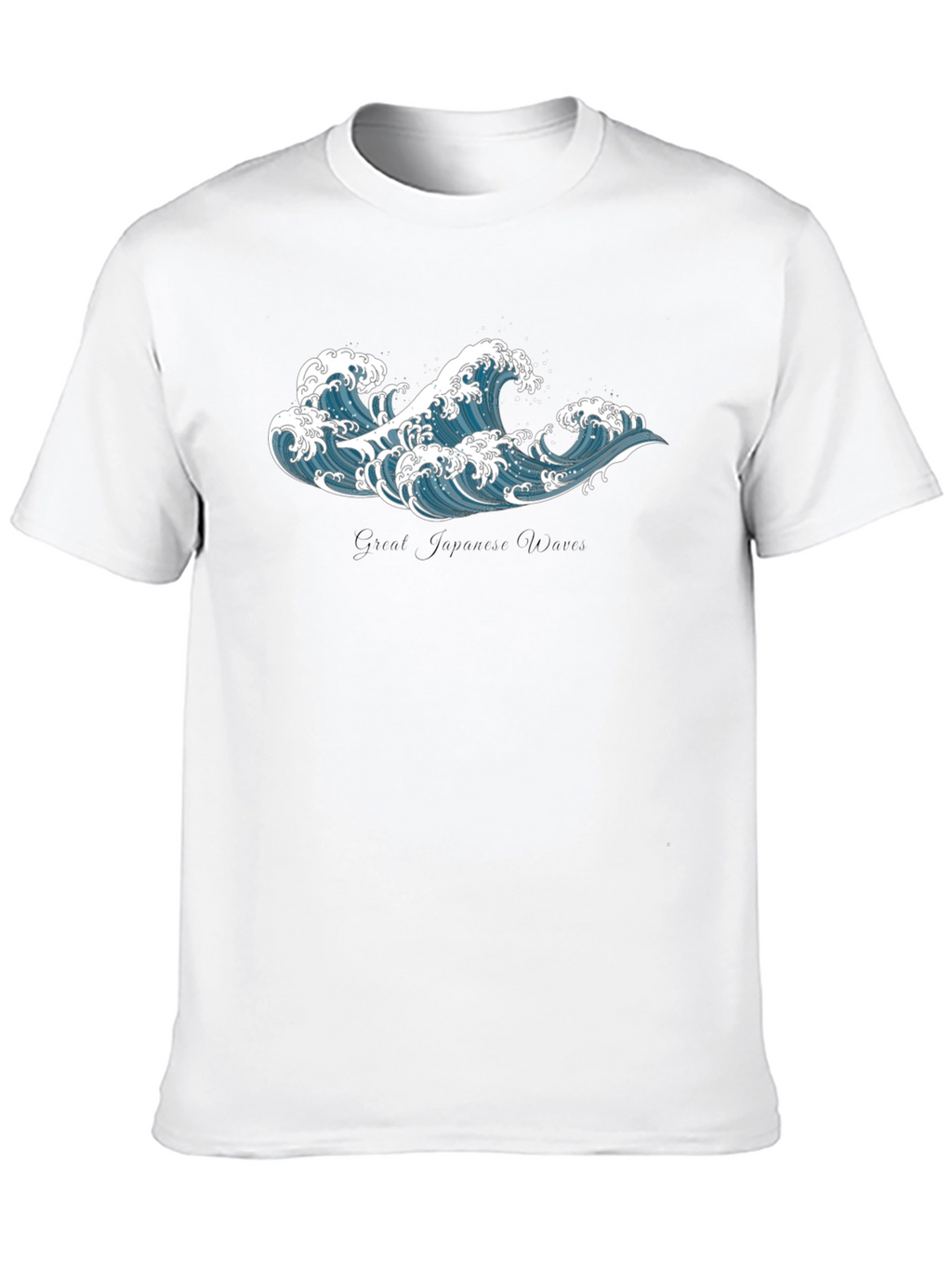 Great Wave Graphic Tee - Black Cotton T-Shirt