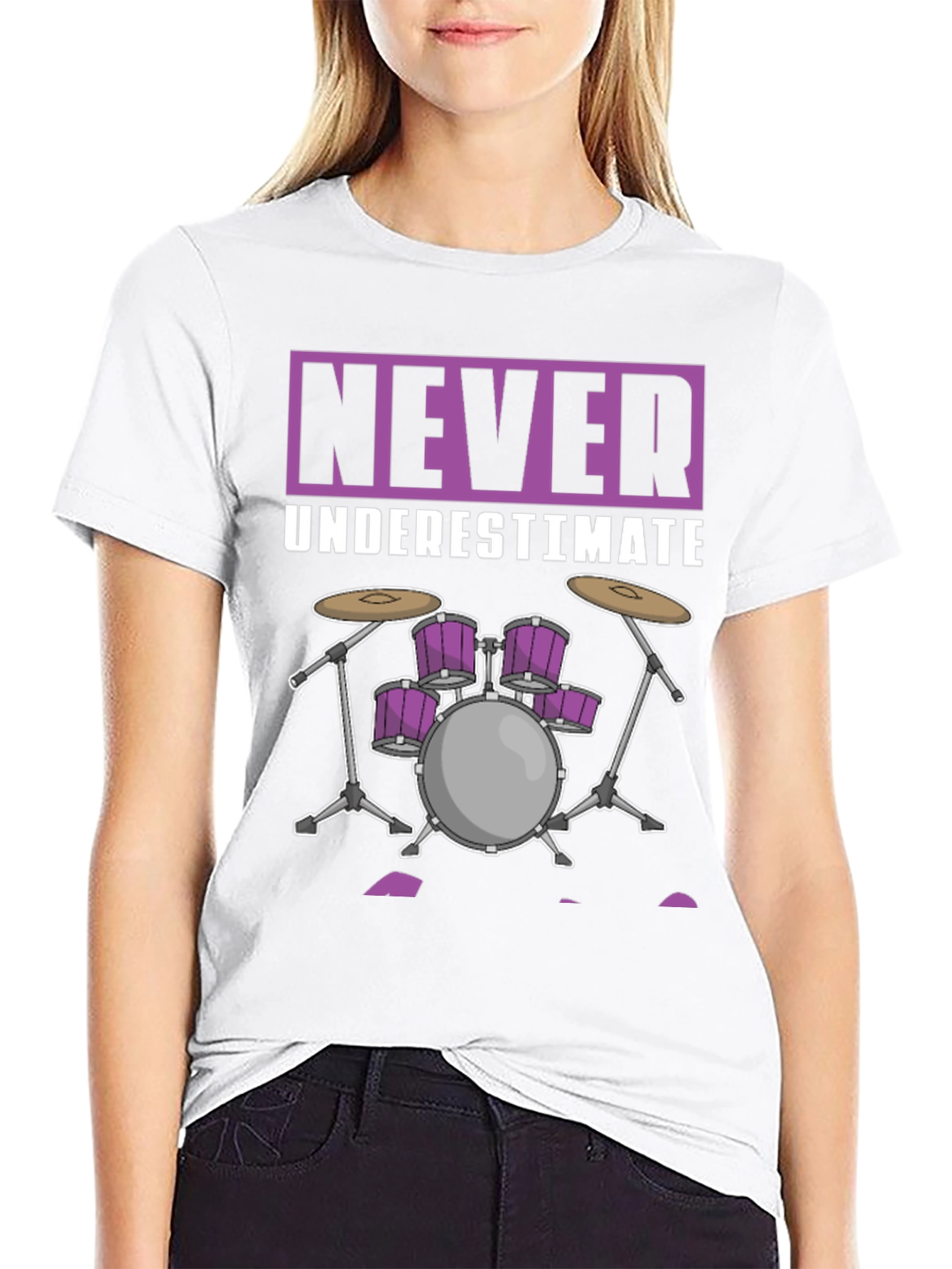 Never Underestimate Drummer Graphic T-Shirt