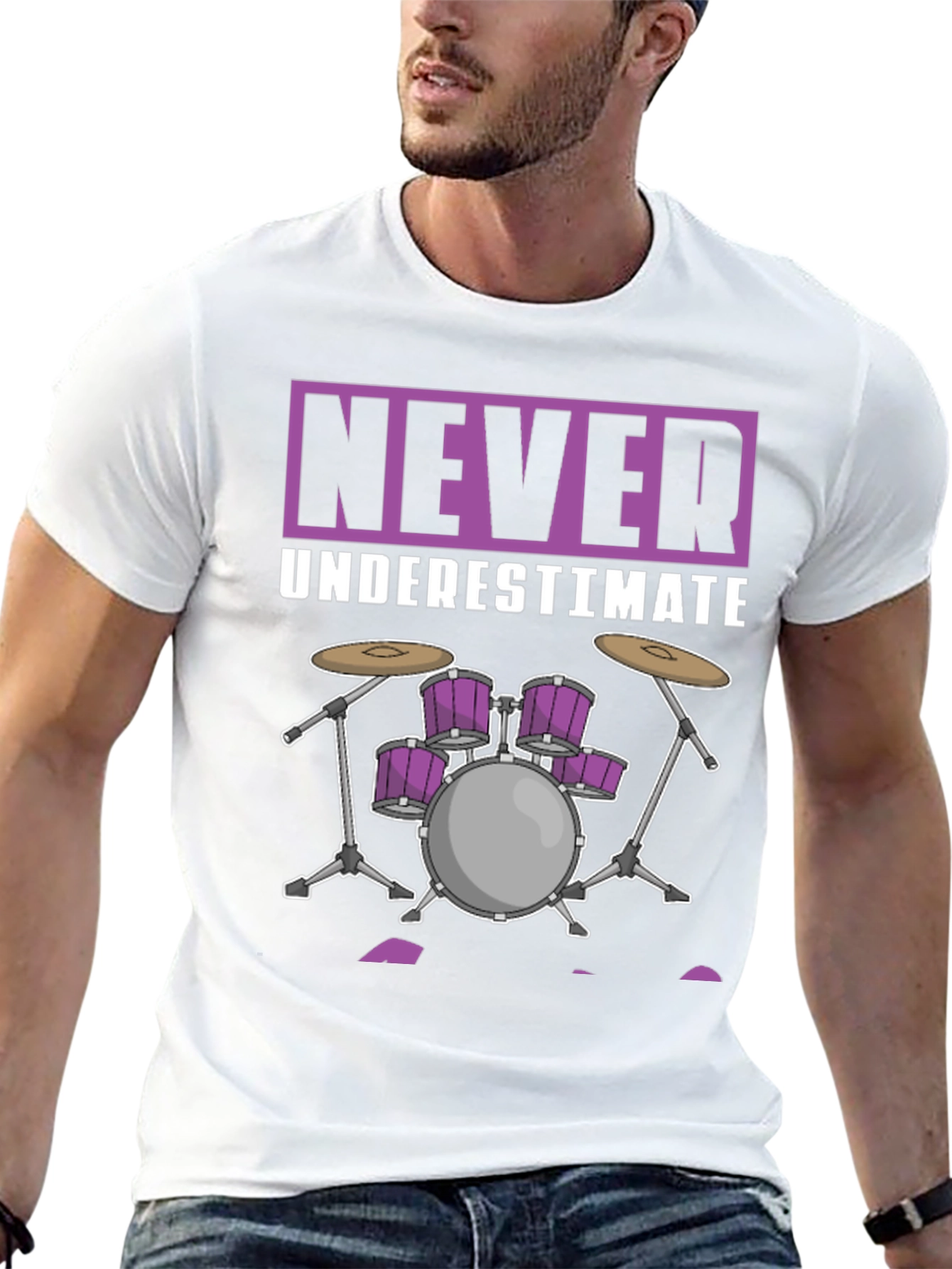 Never Underestimate Drummer Graphic T-Shirt